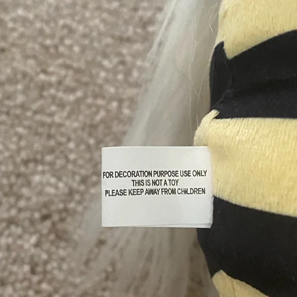 Bee Gnomes Figurines Plush 14" High Set of 2 Yellow with Antennae Wings Beard - Picture 5 of 9